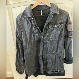 Free people, military style jacket, extra small